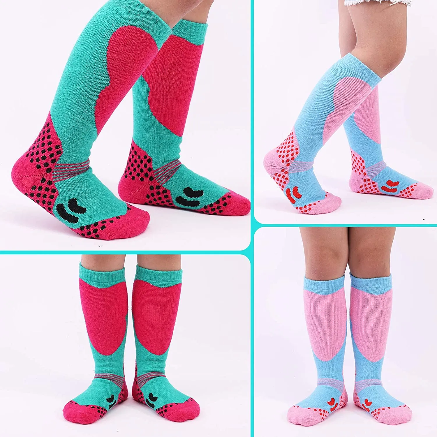 2 Pair Warm Long Knee High Winter Socks