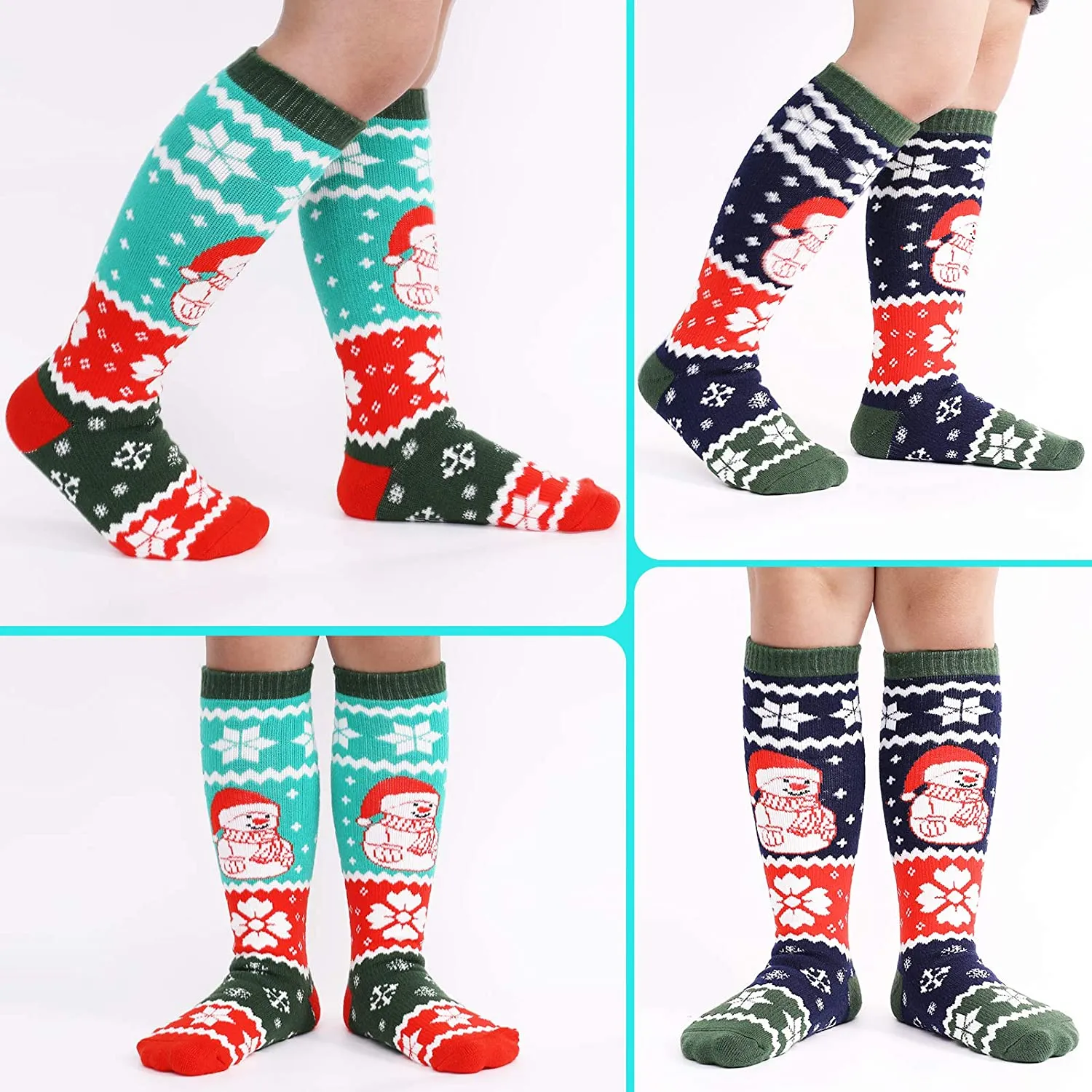 2 Pair Warm Long Knee High Winter Socks