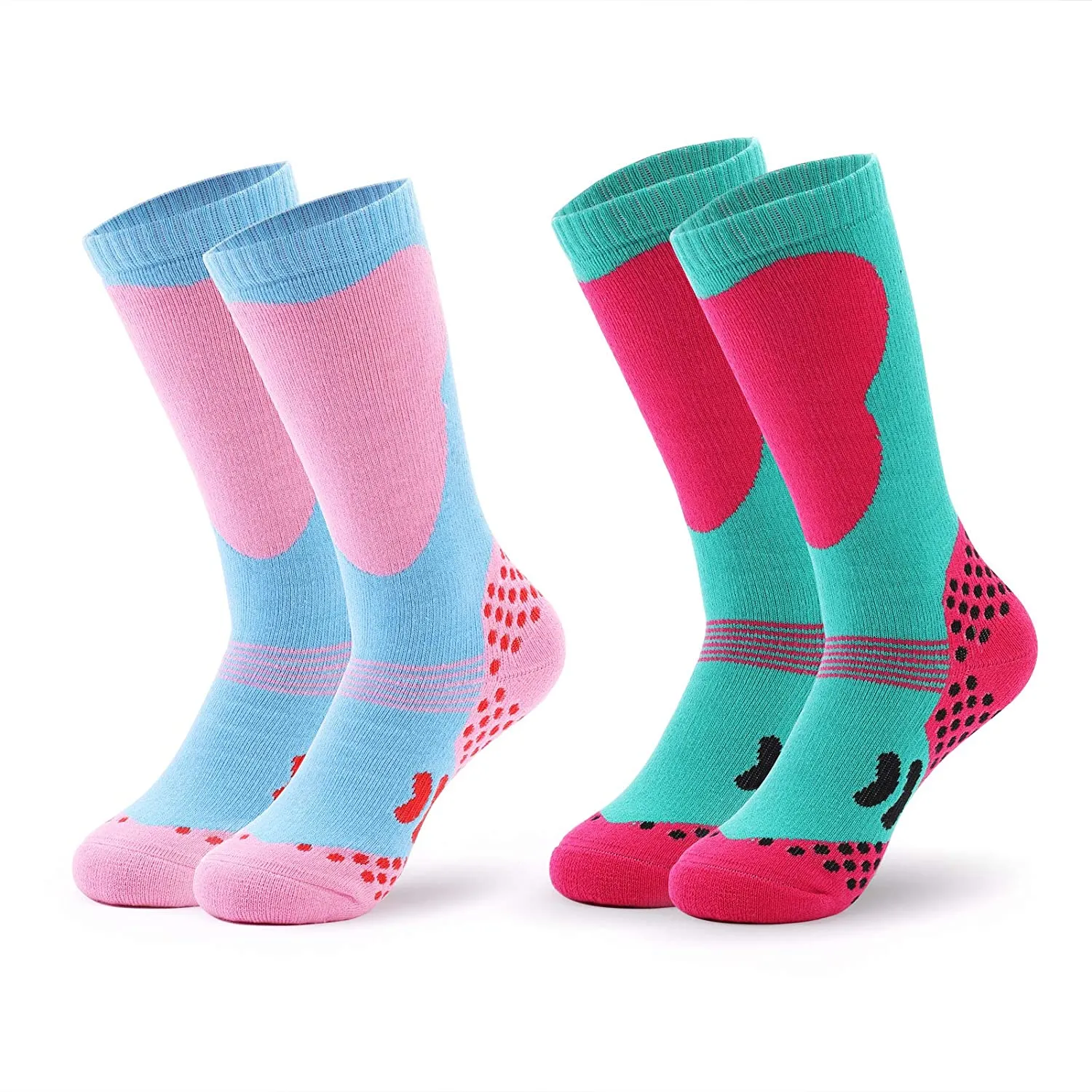 2 Pair Warm Long Knee High Winter Socks