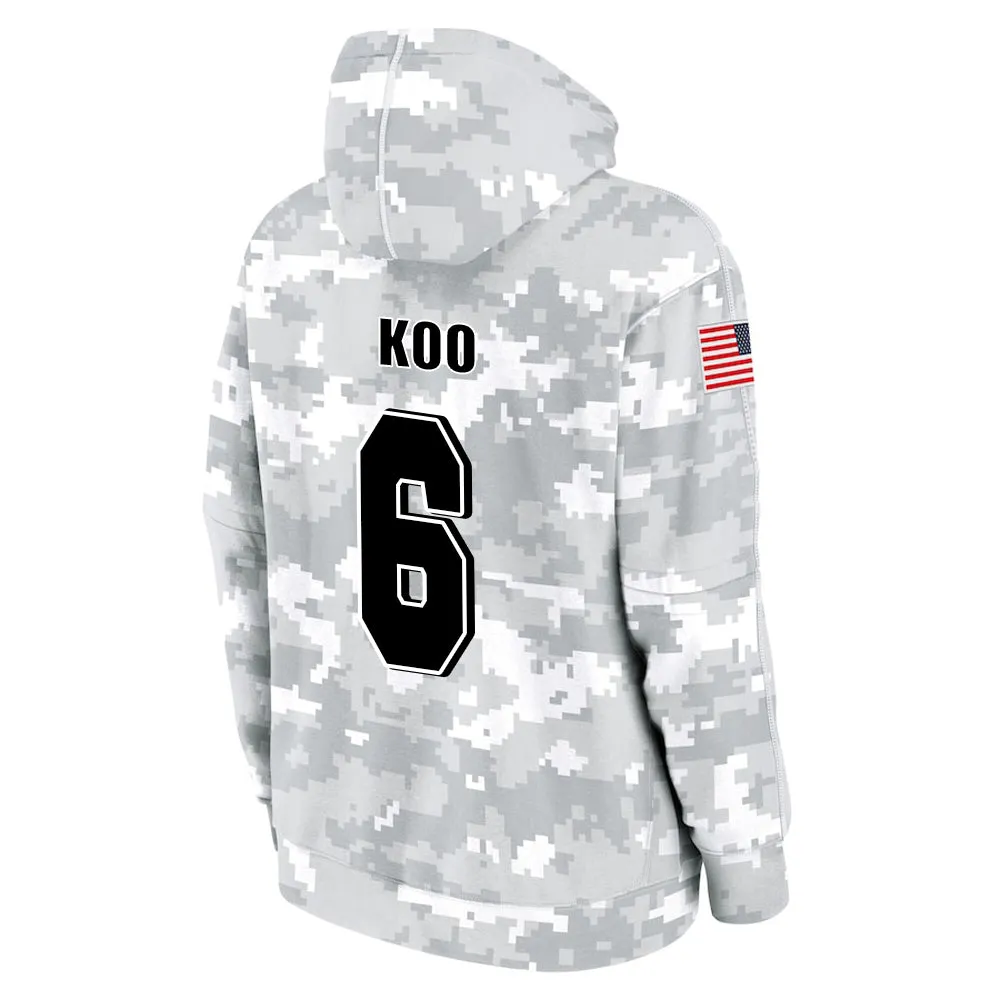 #6 Koo Salute to Players Hoodie Atlanta Falcons Fashion Fan Hoodies Fall Fleece Tops American Football Fan Gifts