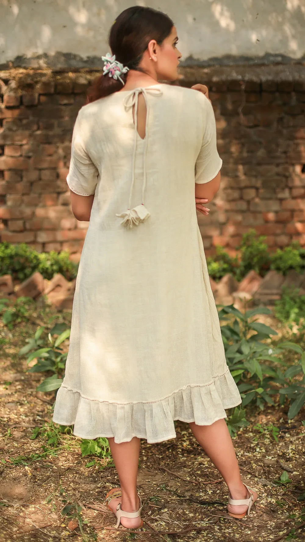 A line frill dress