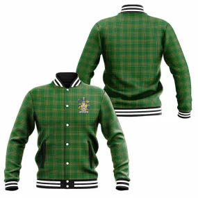 Accotts Irish Clan Tartan Baseball Jacket with Coat of Arms