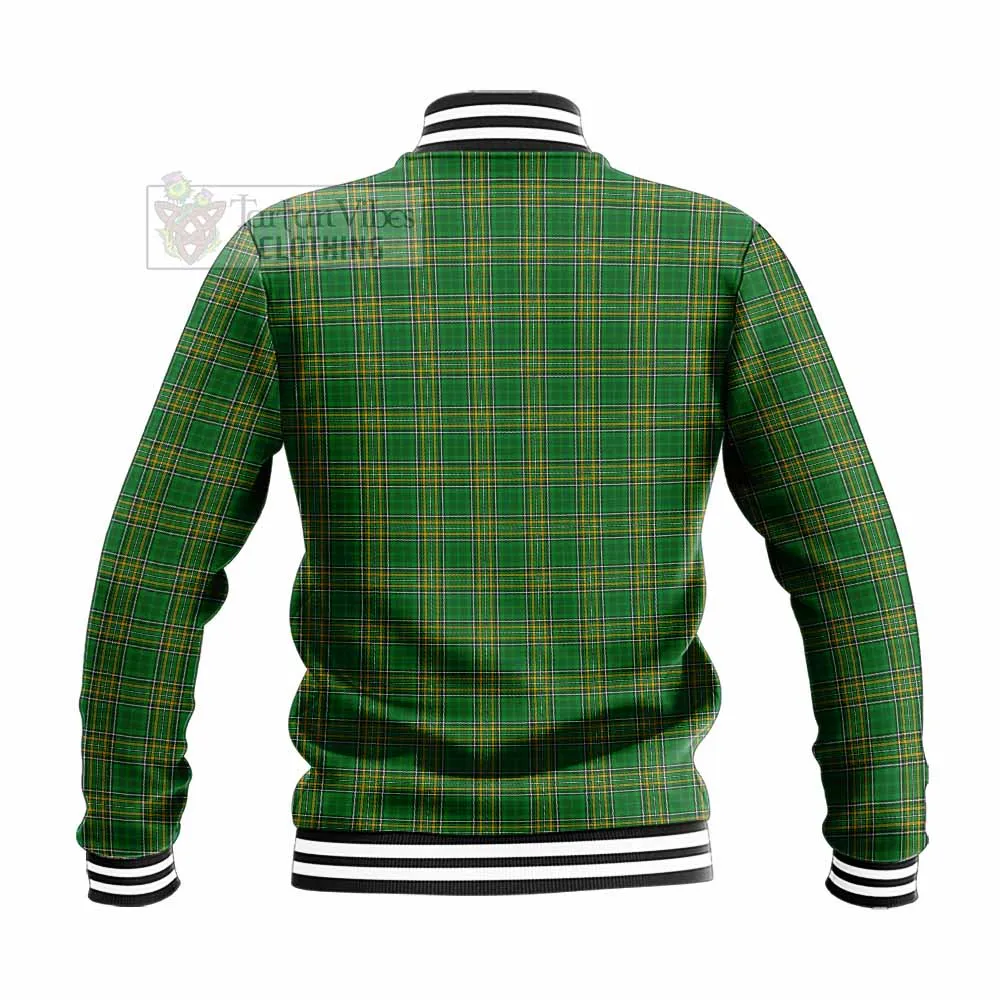 Accotts Irish Clan Tartan Baseball Jacket with Coat of Arms