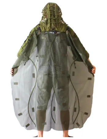 Adjustable Ghillie Suit Detachable Cape