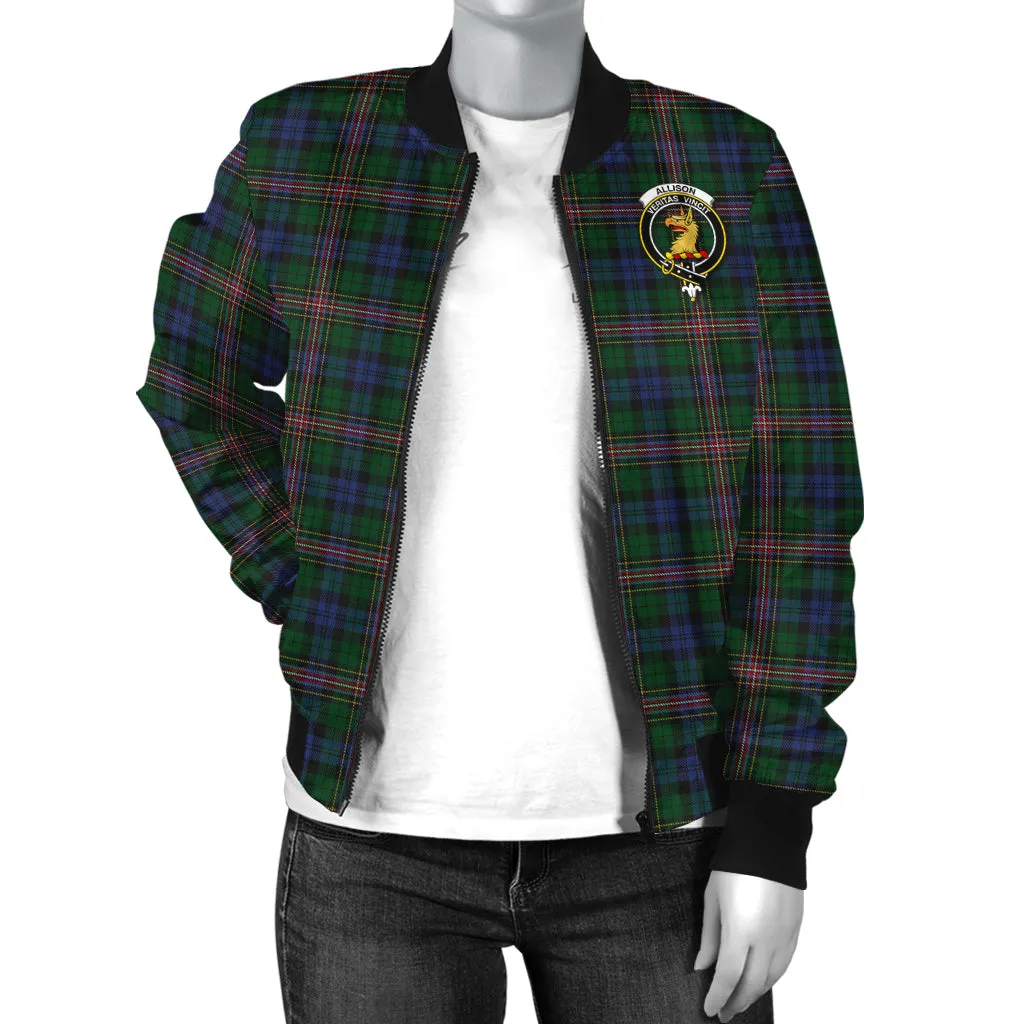 Allison Tartan Bomber Jacket with Family Crest