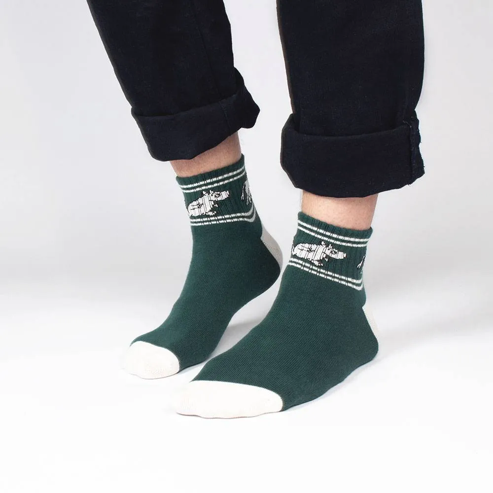 Ankle Socks Retro Moomintroll Running Green