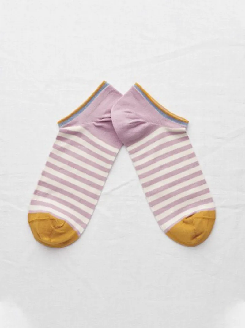 Ankle Socks Rosewood Stripe