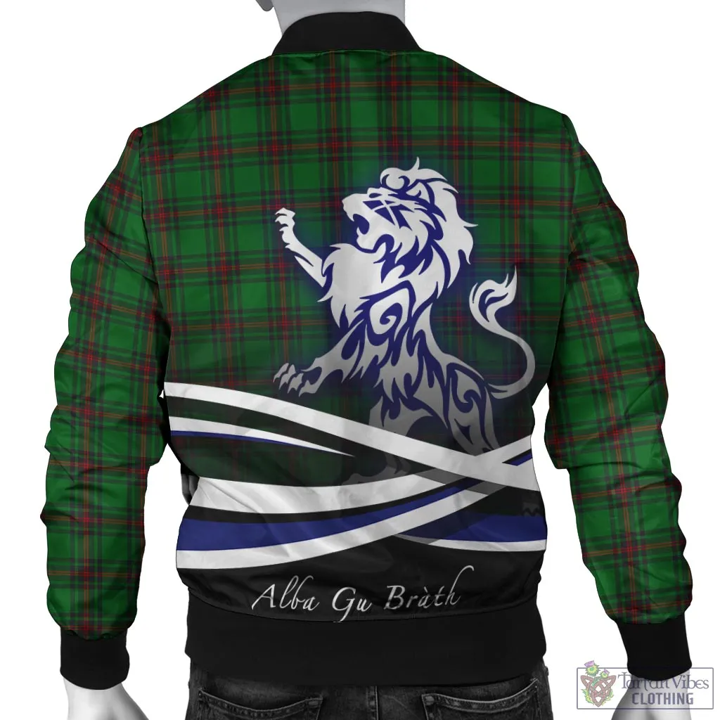 Anstruther Tartan Bomber Jacket with Alba Gu Brath Regal Lion Emblem