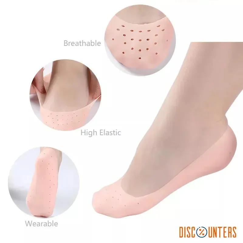 Anti Crack Full Length Silicone Foot Protector Moisturizing Socks for Foot-Care and Heel Cracks