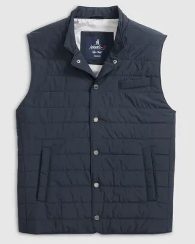 Apo Quilted Button Up Vest - Navy