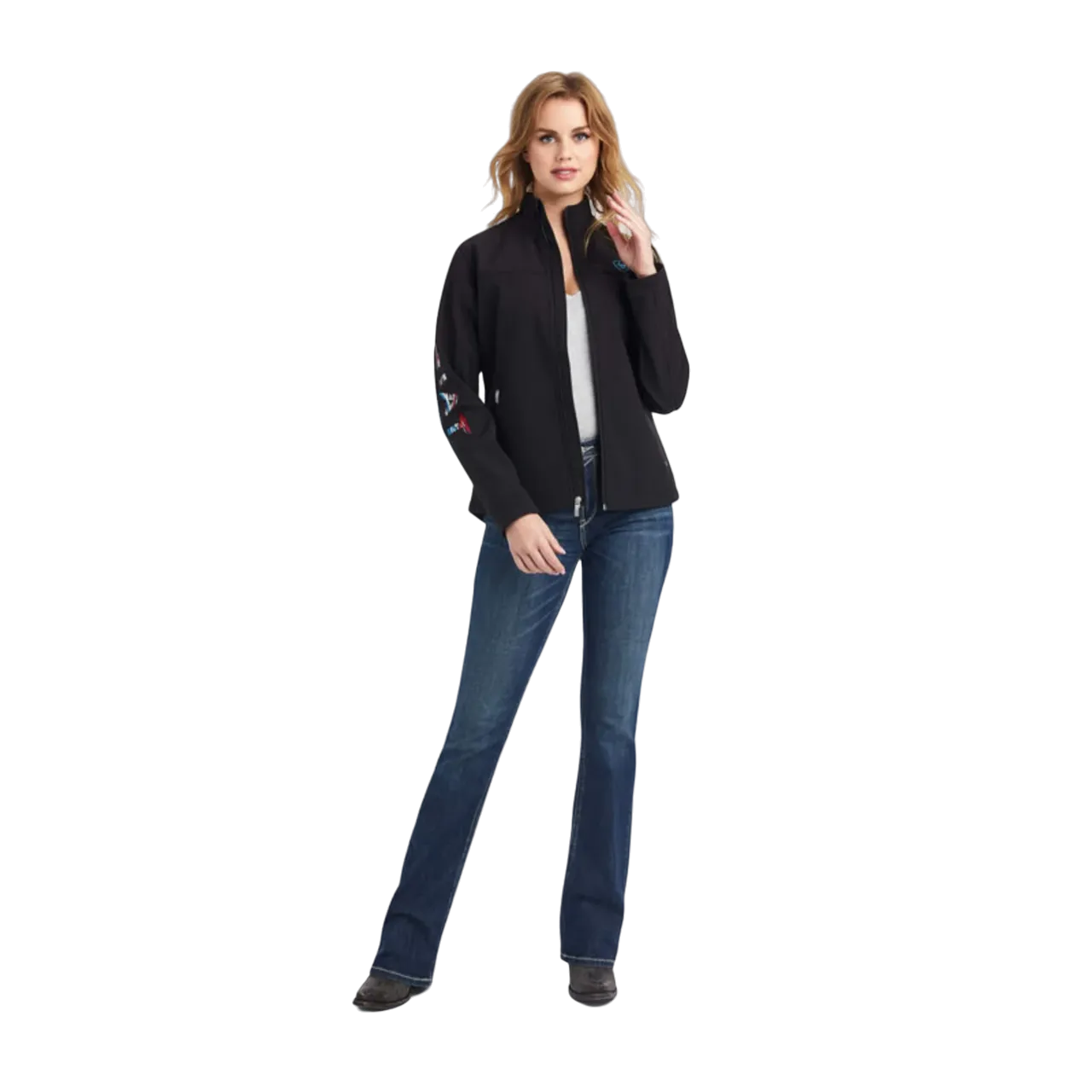 Ariat Women's Chimayo Black Aztec Softshell Jacket