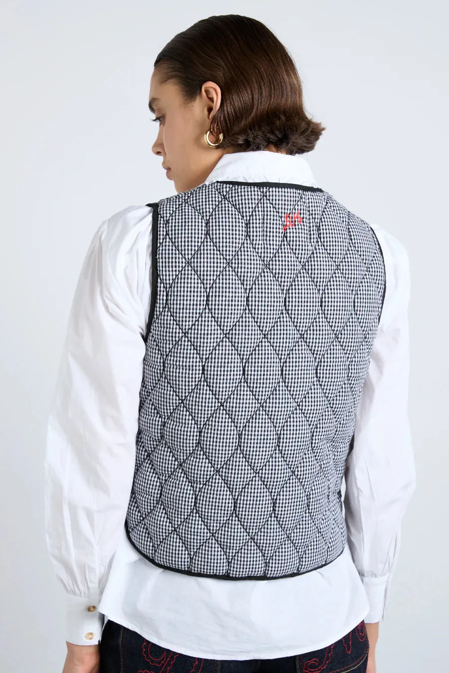 Arte Gilet Black Gingham