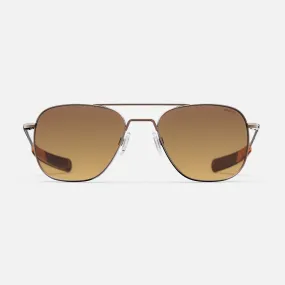 Aviator - 22k Chocolate Gold & Cape Sand - Prescription Sunglasses