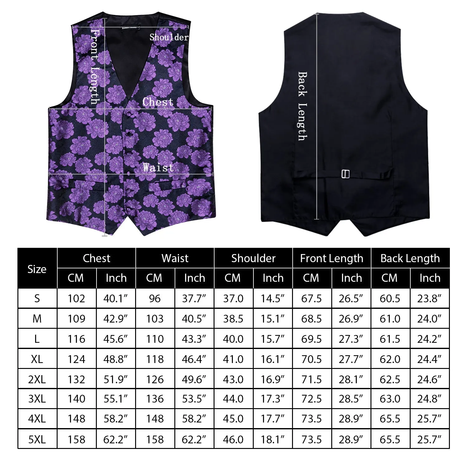 Baby Purple Solid Men's V-Neck Business Vest