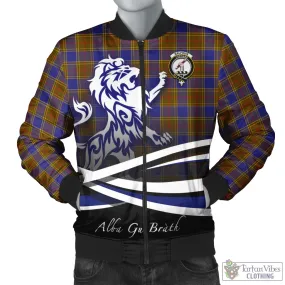 Balfour Tartan Bomber Jacket with Alba Gu Brath Regal Lion Emblem