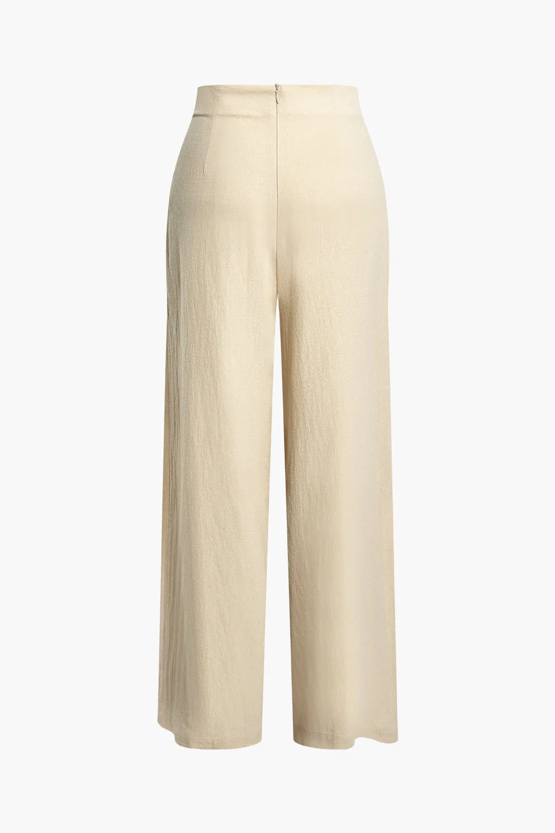 Basic Pleated Wide Leg Pants