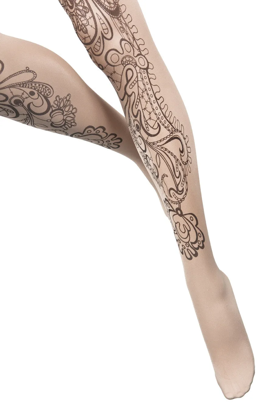 BEBAROQUE PRISCILLA Nude Tattoo Tights