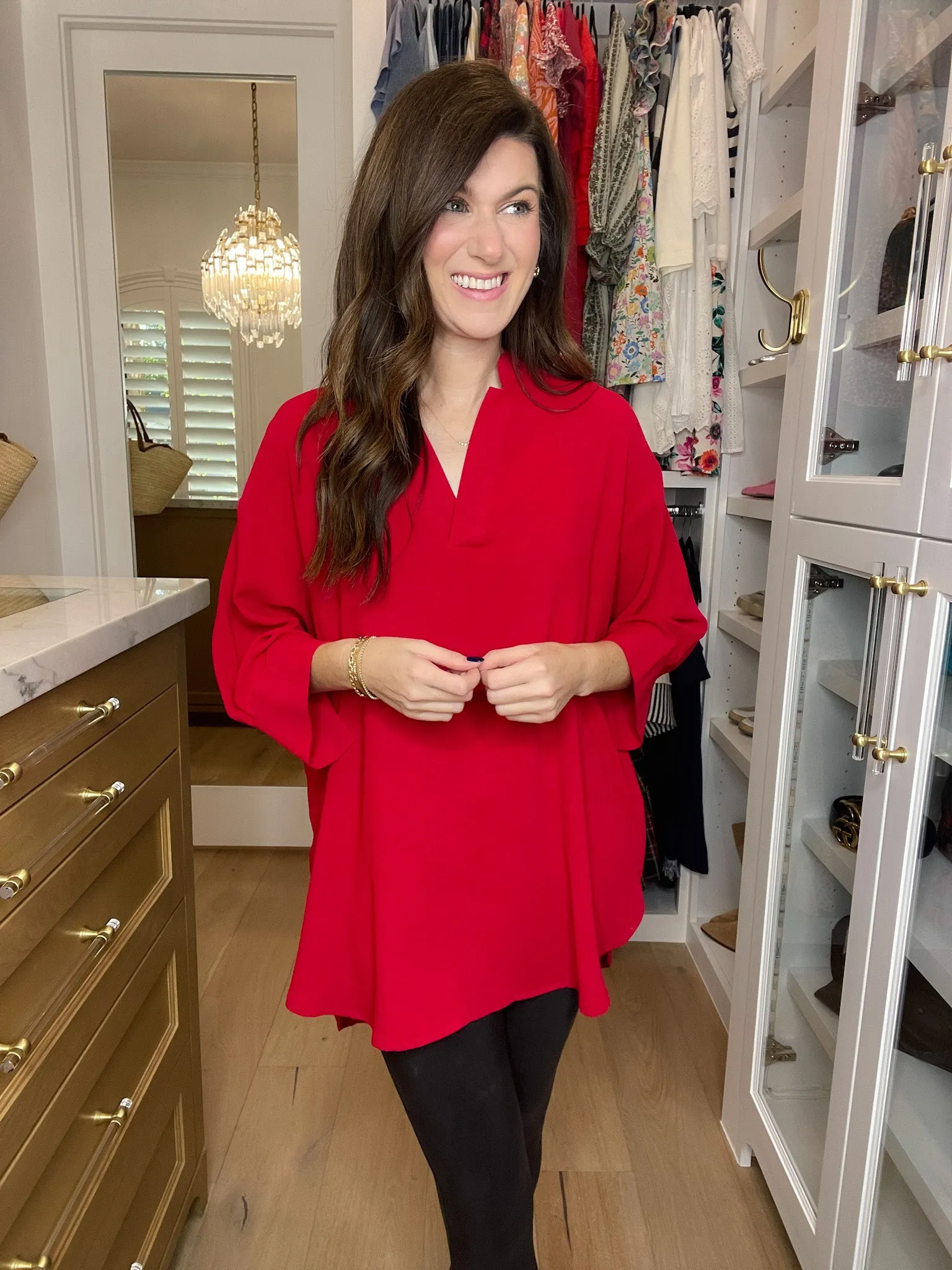 *BELLES & DOORBUSTER* Good Tidings Tunic in Red *FINAL SALE*