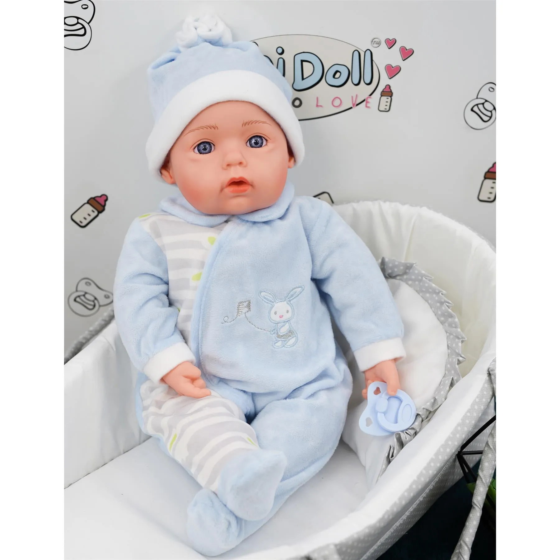 BiBi Outfits - Set of Two Doll Clothes (Blue & Dino) (50 cm / 20")