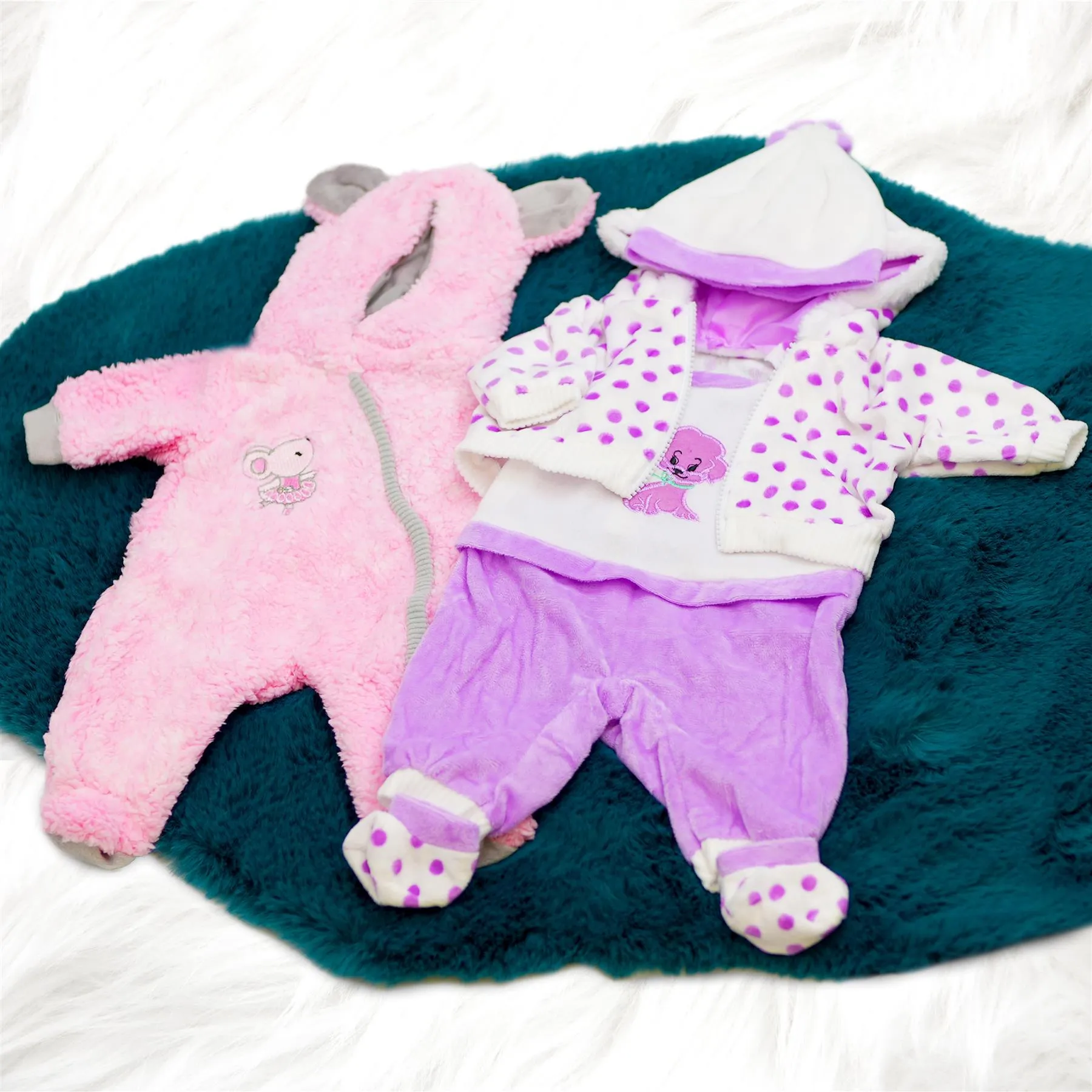 BiBi Outfits - Set of Two Doll (Pink & Purple) (45 cm / 18")