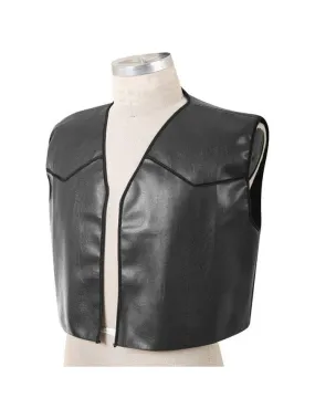 Black Costume Biker Vest