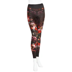 Black Floral Leggings