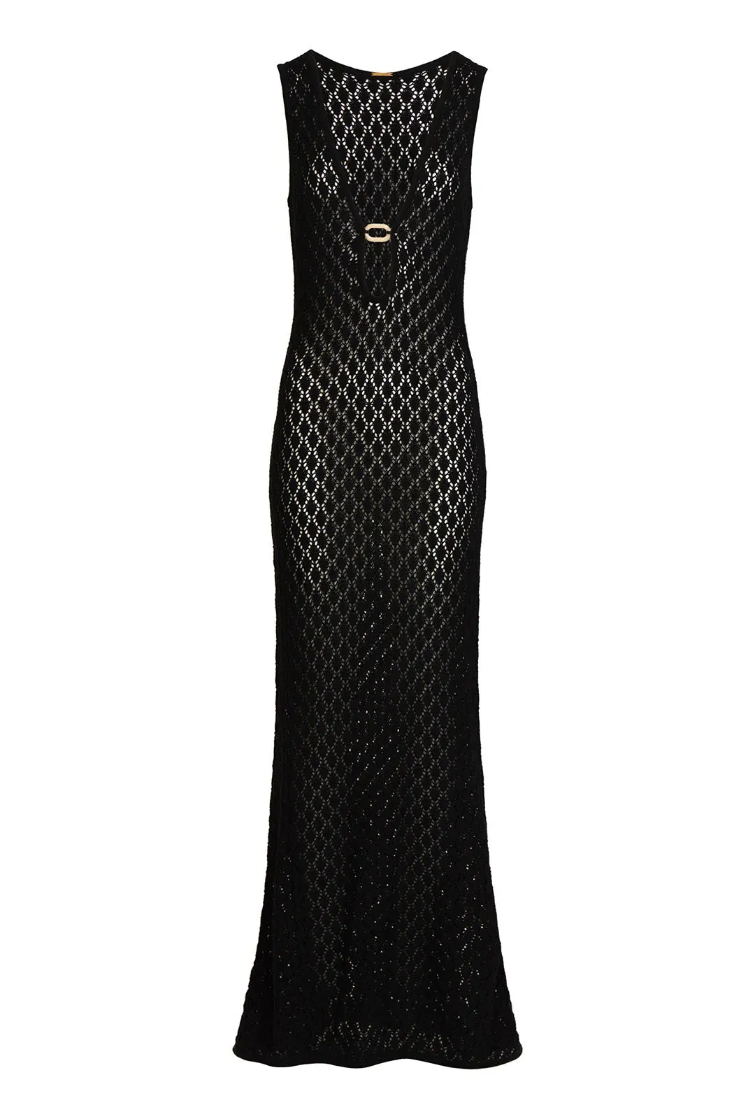 Black Maxi Crochet Dress Abaco