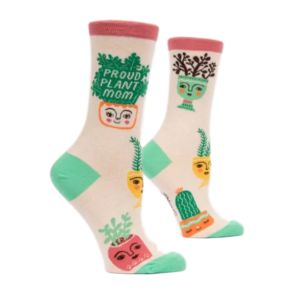 Blue Q Women's Crew Socks | Proud Plant Mom