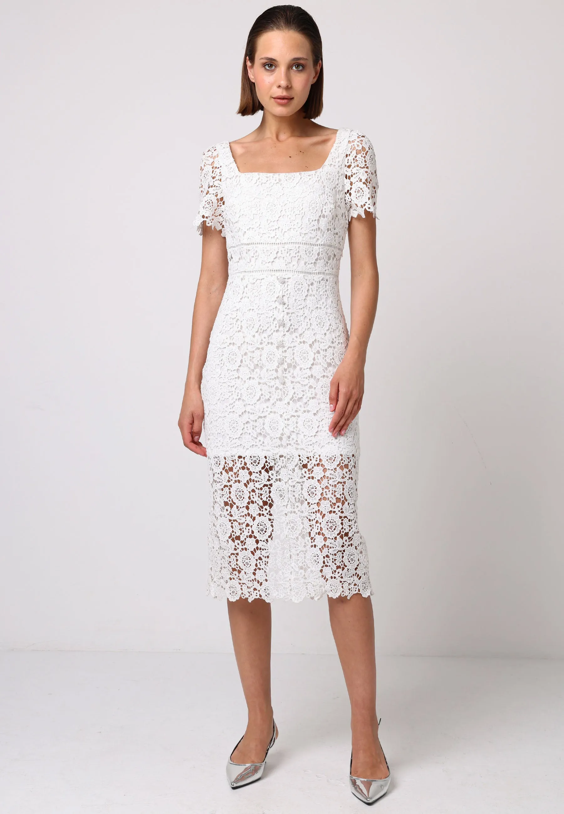 Bodycon White Lace Dress