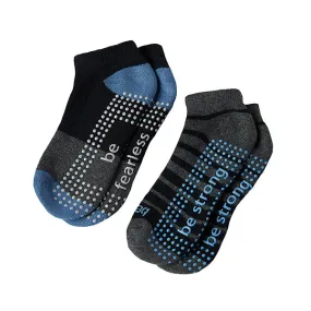 Boys 2 Pack Grip Socks 4T-6T (Pete)