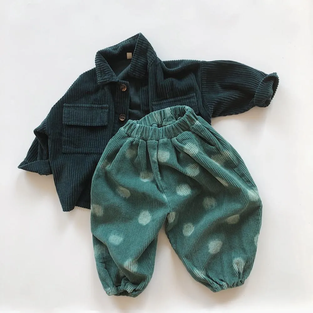 Boys Autumn Solid Corduroy Jacket  Wholesale Clothing Baby