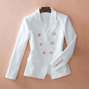 BUCKINGHAM Button Blazer - White