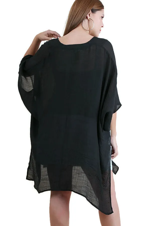 Caftan Tunic, Black