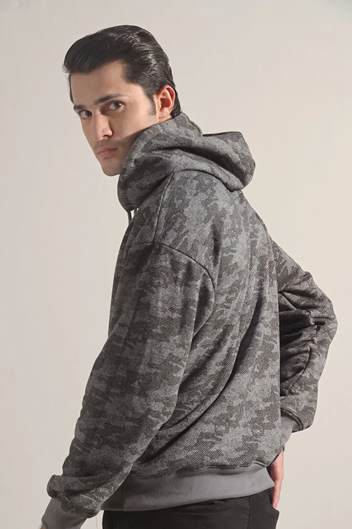 Camouflage Pullover Hoodie - Grey