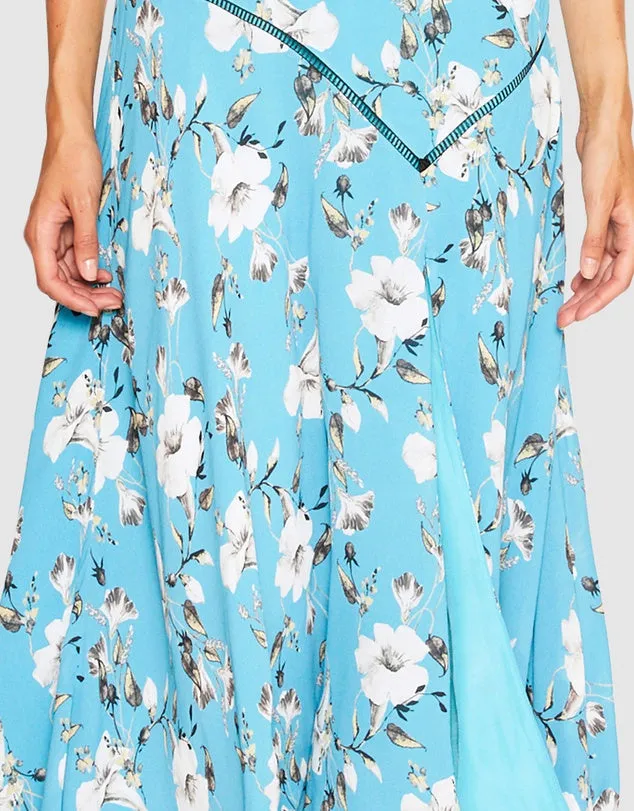 Cannes Midi Dress - Blue Valentine Floral