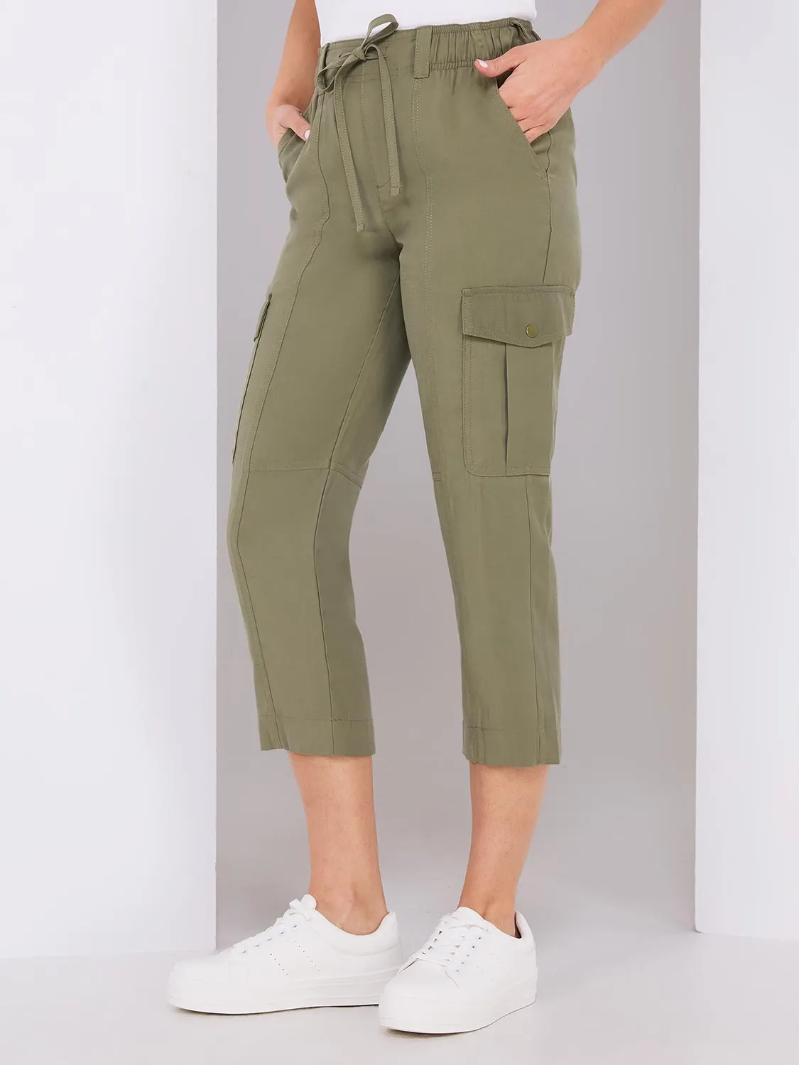 Cargo Capri Pants