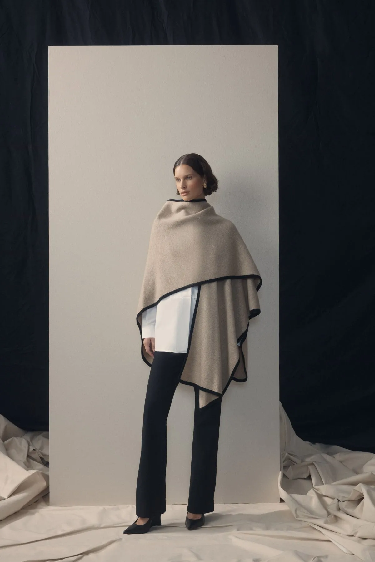 Cashwool Cape - Stone