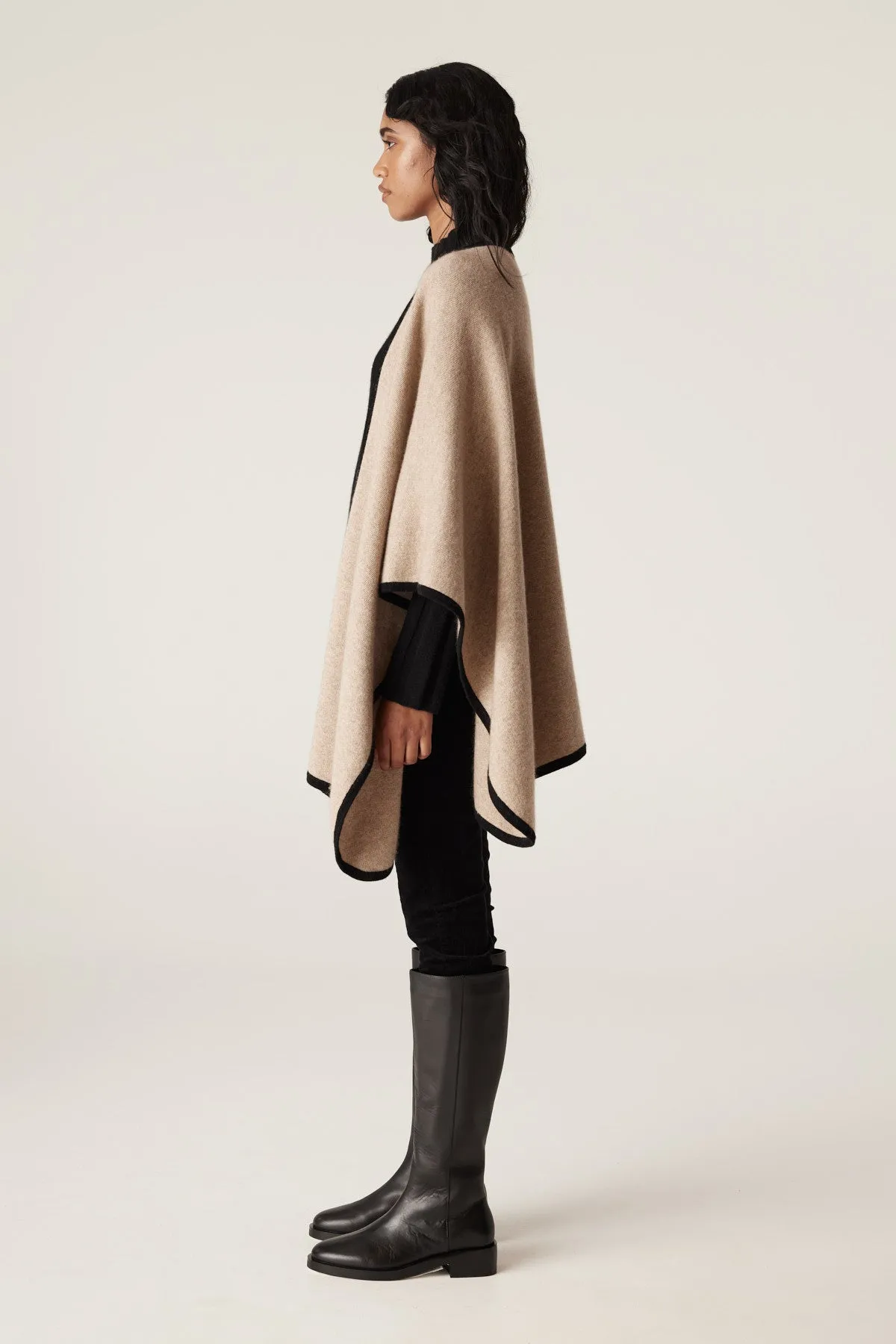 Cashwool Cape - Stone