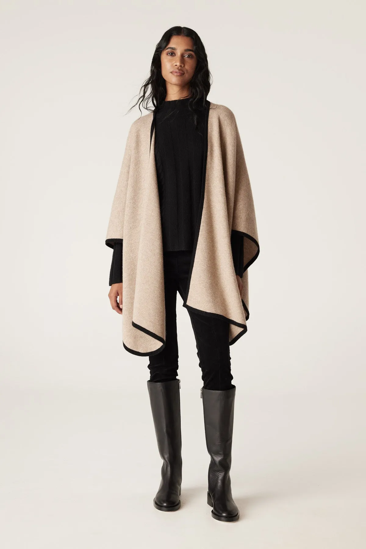 Cashwool Cape - Stone