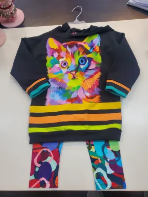 Cat Hoodie   Leggings Set