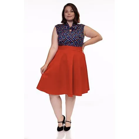 Charlotte Circle Skirt - Red