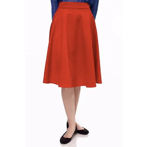 Charlotte Circle Skirt - Red