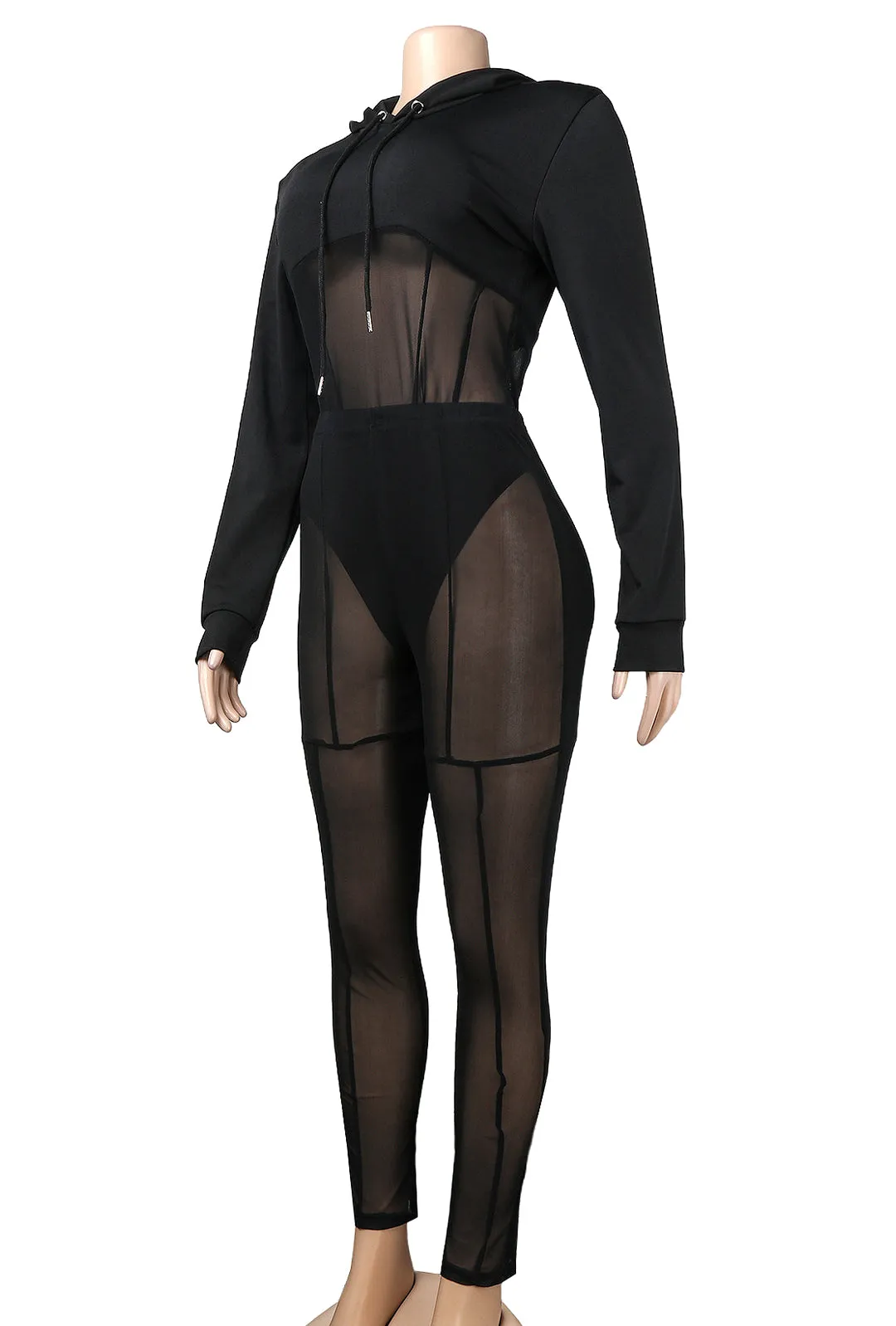 CHEYENNE - SHEER HOODIE BODYSUIT