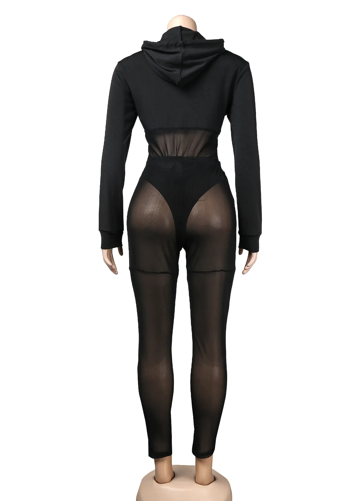 CHEYENNE - SHEER HOODIE BODYSUIT