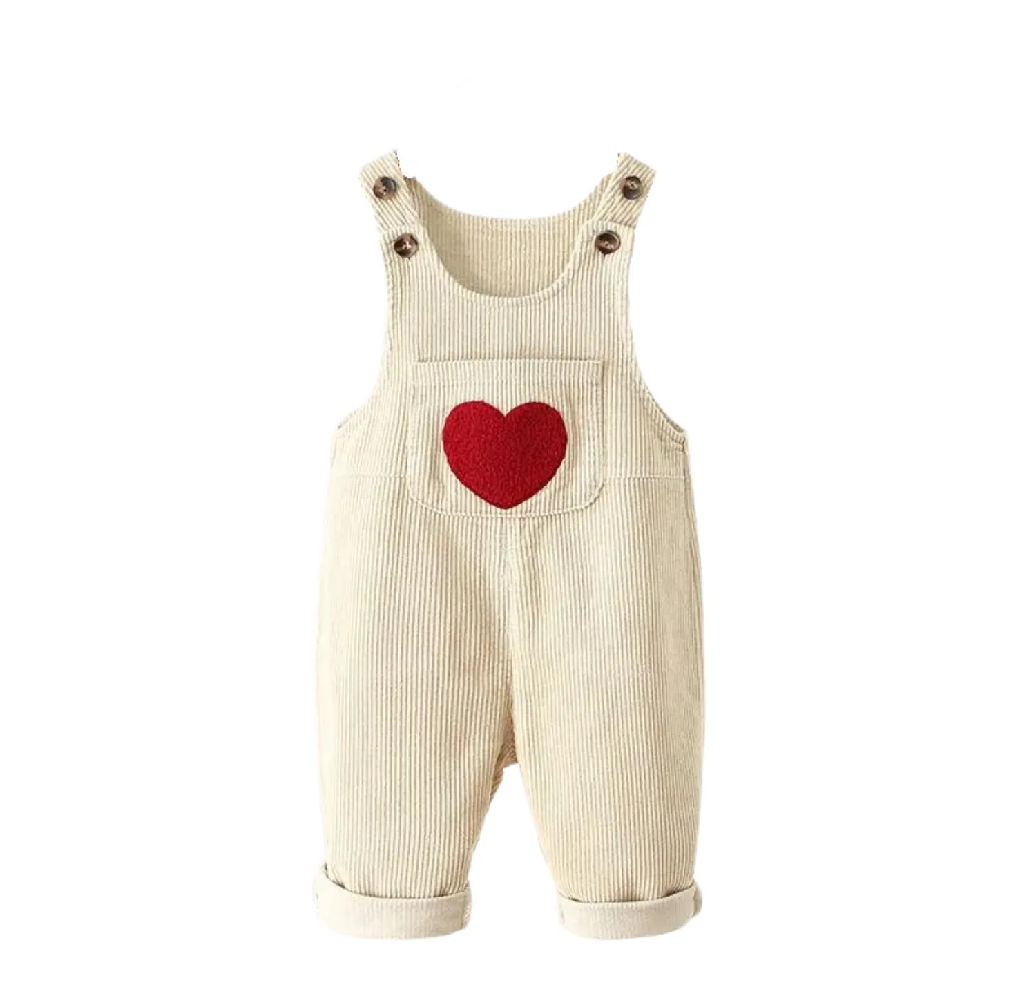 Corduroy Heart Overalls