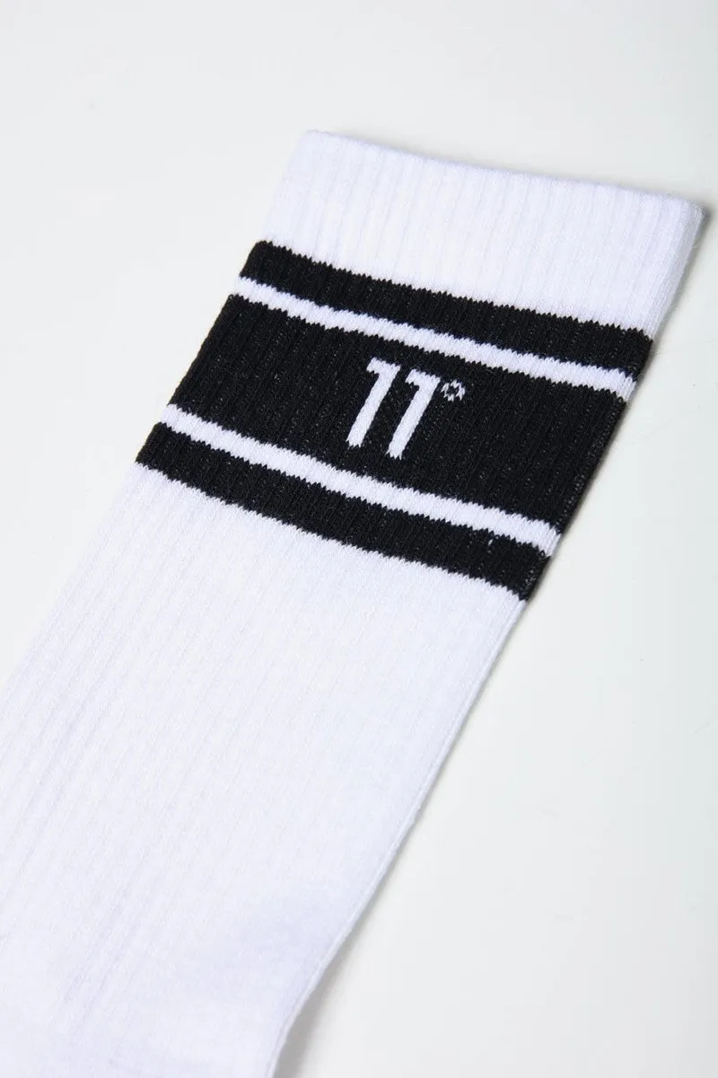 Core Stripe Socks 3 Pack - White