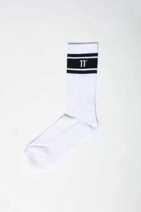 Core Stripe Socks 3 Pack - White