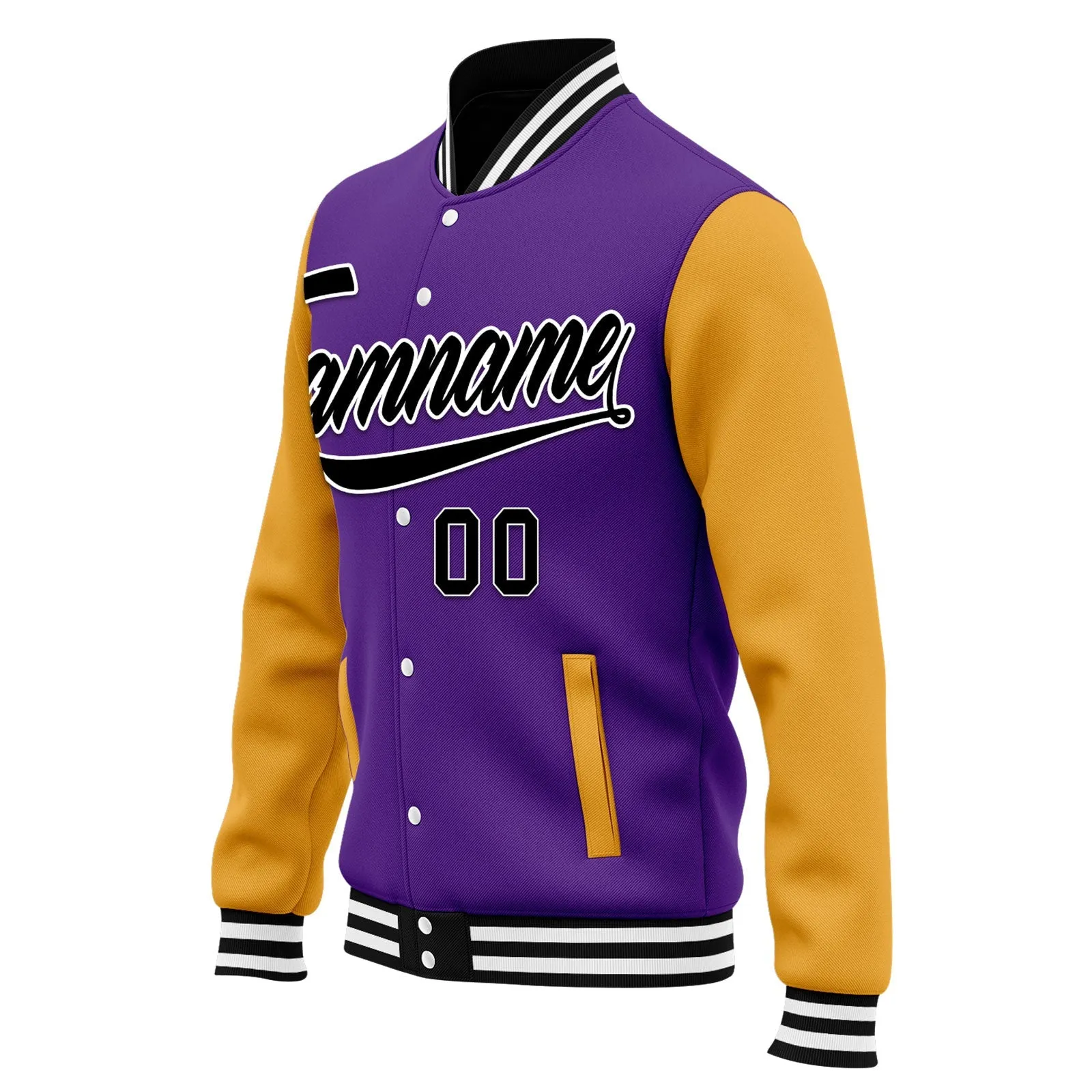 Custom Raglan Sleeves Jacket Bomber Full-Snap Varsity Letterman Personalized Jacket FZ005-D025002-13