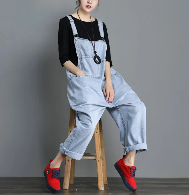 Denim Casual Spring Denim Overall Women Jumpsuits QY6