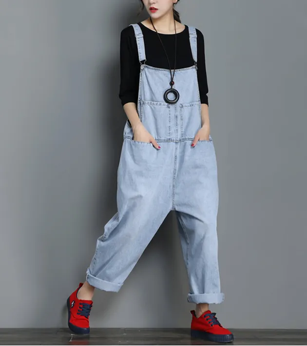 Denim Casual Spring Denim Overall Women Jumpsuits QY6